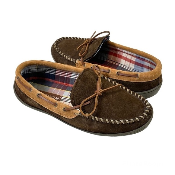Florsheim suede slip on moccasins slippers sz 10 - Picture 1 of 9